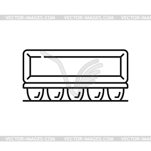 Пластиковый пищевой контейнер или упаковка для яиц - изображение в векторном формате