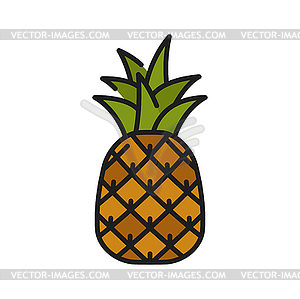 Ананас тропический фрукт значок ananas - иллюстрация в векторе