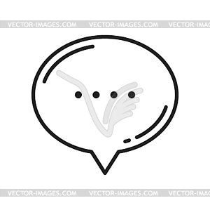 Message dialog doodle, speech bubble abstract memo - vector EPS clipart