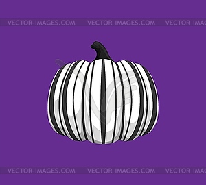 Cartoon Halloween pumpkin holiday stripes ornament - vector clipart