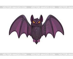 Cartoon Halloween bat emoji character - vector clip art