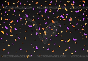 Halloween holiday party confetti background - vector image