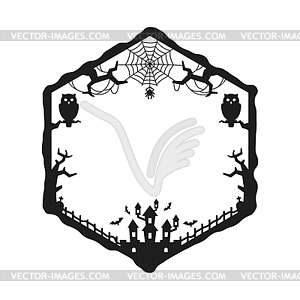 Halloween holiday black frame, border - vector clipart