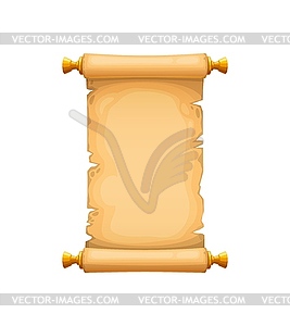 Old manuscript, ancient paper scroll or parchment - vector clipart