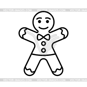 cookie man clipart black