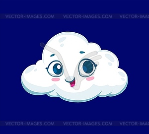 Carto cloud weather whimsical character - vector image