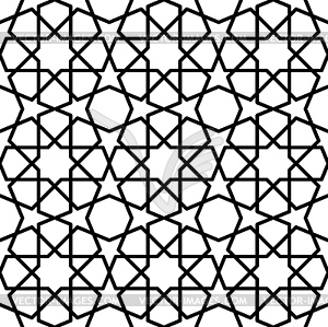 Mashrabiya, Arabesque Arabic pattern background - vector image