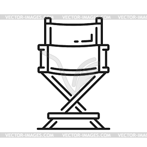 Movie director chair thin line icon - vector image