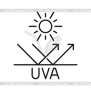 UVB sunlight, source of UV radiation of sun t - vector image