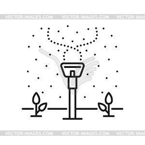 Agriculture plants irrigation system icon - vector clip art