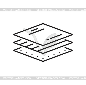 Material layer, water resistant textile fabric - stock vector clipart