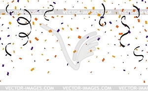 Halloween holiday confetti background decoration - vector image