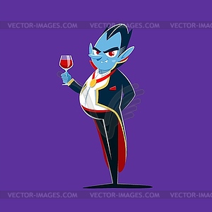 Halloween Vampire Vector Cartoon Character