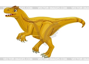 Allosaurus dinosaur cartoon character, kids dino - vector clipart