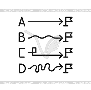 Planning icon, project, goal, management symbol - vector image