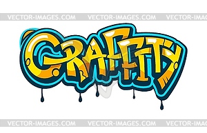 Graffiti street art, urban style paint lettering - vector clipart