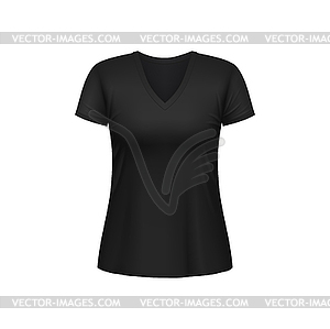 Black women tshirt apparel mockup - vector image