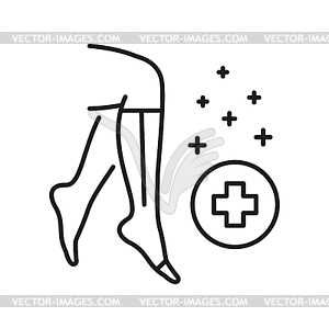 Compression socks stockings legs treatment - vector clipart