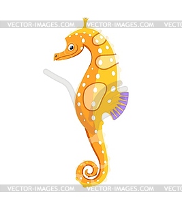 Seahorse animal character marine creature - vector image