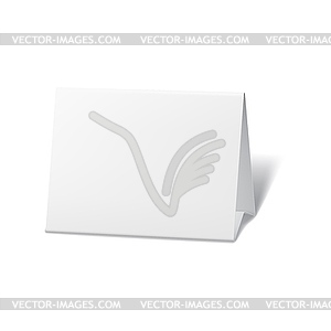 Макет визитной карточки палатки или настольного дисплея, подставка для бумаги - векторный клипарт EPS