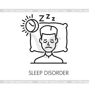 Sleep disorder psychological problem mental health - vector clipart