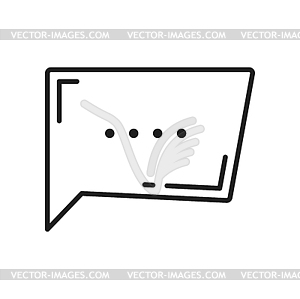 Abstract memo dialog message doodle, speech bubble - vector image