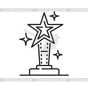 First place contest movie winner star award trophy - vector clip art