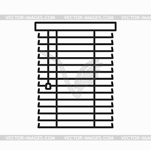 Window horizontal blind, sun protection shutter - vector image