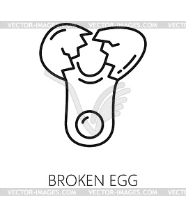 Ингредиент для разбивки яиц в хлебобулочных и кондитерских изделиях - изображение в векторном виде