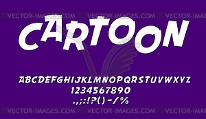 Retro cartoon comic font, urban graffiti typeface - vector clipart