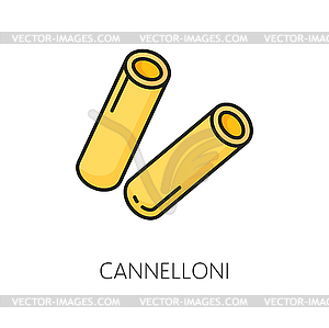 Рулетики из макарон каннеллони, фаршированные мясом - векторизованное изображение