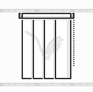 Japanese jalousie home interior element, sun shade - vector EPS clipart