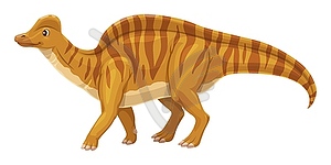 Hypacrosaurus dinosaur cute cartoon character - vector image