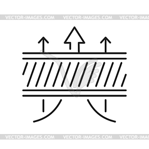 Значок слоя материала, фильтр уровня волокнистой ткани - клипарт в векторе