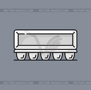 Пластиковый пищевой контейнер или упаковка для яиц - изображение в векторе