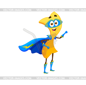 Мультяшный персонаж супергероя из пасты для лазаньи в накидке - стоковое векторное изображение
