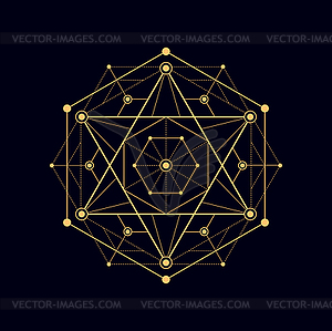 Geometric magic shape alchemy sacred sign - vector image