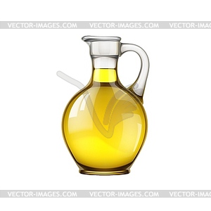 Realistic jar of olive oil, food product mockup - vector clipart