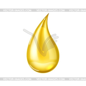 Реалистичное натуральное оливковое масло, падающая капля сиропа - изображение в векторном виде