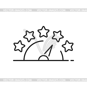 Premium quality 5 star mark, rating review - vector image