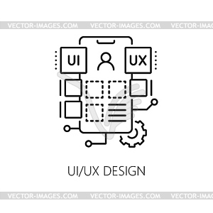 UI UX design, web app develop, optimization icon - royalty-free vector clipart