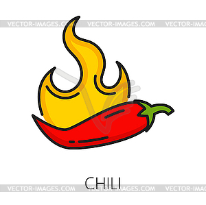 Red hot chili pepper spicy seasoning - vector clipart