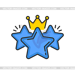 Бонусные звезды со значком короны, эксклюзивные преимущества - изображение в векторе / векторный клипарт