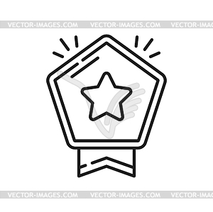 Star bonus reward badge, special prize award icon - vector image