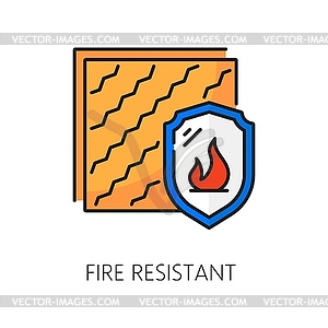 Значок контура огнестойкой изоляции стен - изображение в векторном формате