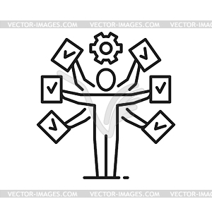 Planning icon, project goal, management, schedule - vector image