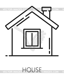 Real estate icon, house sale mortgage or home rent - vector clip art