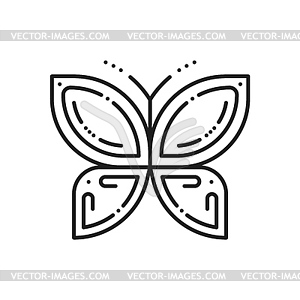 Значок бабочки онлайн-арт для татуировки или украшения - стоковый клипарт