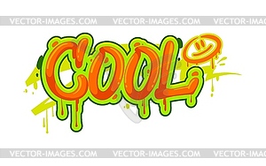 Cool graffiti, street art or urban style lettering - vector clip art