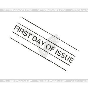 Vintage postage letter or parcel postal stamp - vector EPS clipart
